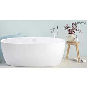 Acquaviva Meridian Free Standing Bathtub - White by Acquaviva