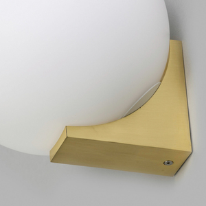 Bola Bathroom Flush Ceiling Light - Satin Brass by Litecraft