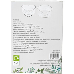 Pack of 6 Candle Holders - White by Artstudio