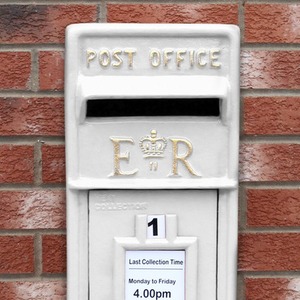 White Royal Mail Post Box - White by Monstershop