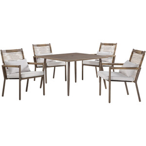 5 Piece Arabella Dining Set - Brown by Malay