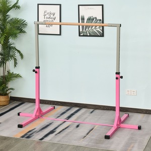 HOMCOM Adjustable Kids Gymnastics Training Bar - Pink by HOMCOM