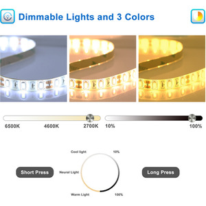 Illuminated Bathroom Mirror with Double Border Lights by AicaBathroom