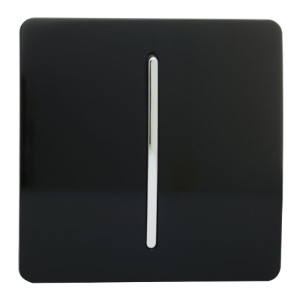 1 Gang 2 Way 10Amp Screwless Long Rocker Switch - Black / 5 by Trendiswitch