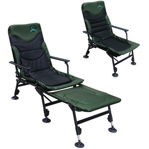 CARPZILLA Folding Fishing Chair with Footrest Green - Dark Green by CARPZILLA
