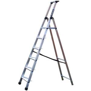 Maxi Platform Step Ladder - Silver / 212cm by TB Davies