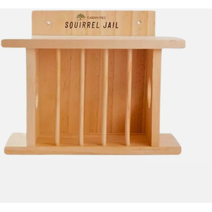 Hanging Wooden Squirrel Feeder - Brown by Garden Mile