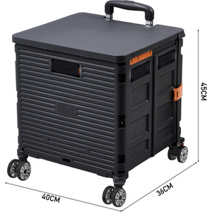 Folding Shopping Trolley with Magnetic Lid and Tiltable Handle by lifeideas