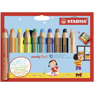Multi-Talented Pencil - STABILO woody 3 in 1 with Sharpener by STABILO