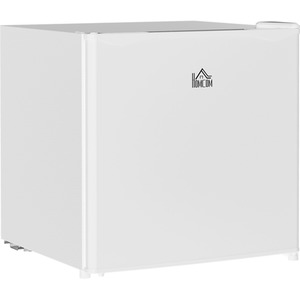 HOMCOM 46 Litre Table Top Fridge Mini Fridge with Chiller Box - Cream / ABS PS Copper Steel by HOMCOM