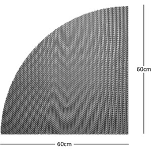 Reversible Dual-Colour Corner Shower Quadrant Mat - Brown/ Grey / 60cm x 60cm by Nicoman