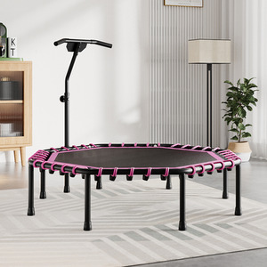 51 Inch Octagon Trampoline with Adjustable T-Handles by Livingandhome