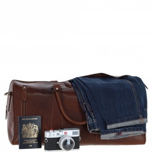 Ashwood Large Leather Holdall - T-77 - Chestnut Tan by Ashwood Leather