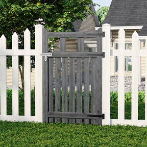 Spruce Wood Garden Fence Gate with Raised Sides by Livingandhome