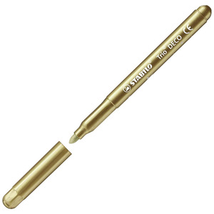 Metallic Felt-Tip Pen - STABILO Trio Deco - Pack of 8 - Multi-colour by STABILO