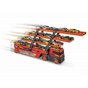 Mega Hauler Truck Transporter with 6 Expandable Levels - Red / 1 by Hot Wheels