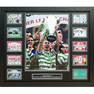 Scott Brown Signed and Framed Celtic Photo - Green by Allstarsignings