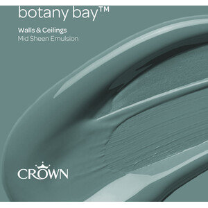 Crown Walls and Ceilings Mid Sheen Emulsion - Botany Bay / 2.5l by Crown Paints