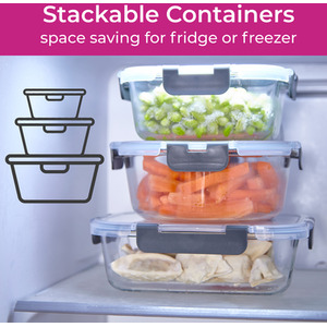 Neo 7 Piece Glass Food Storage Containers by Neo