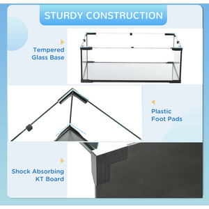 PawHut 3 Tiers Hamster Cage with Ramps, Exercise Wheel - Black / 78.5cm by PawHut