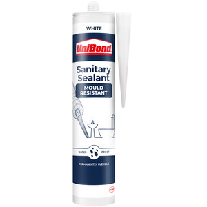 UniBond Silicone Sanitary Sealant - White - White by UniBond