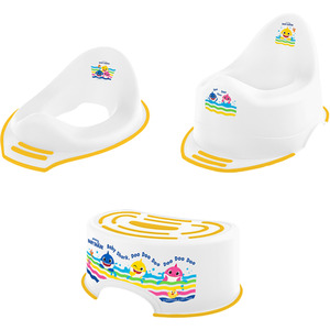 Baby Shark Potty Training Seat Step Stool Bundle - Yellow by Baby Shark