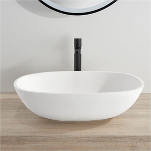 Almeria Countertop Matt Stone Basin - White by Fino Stone