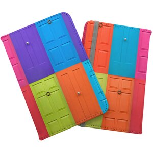 Colourful English Doors Passport Cover - Red by Warren Reed - Designer