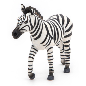 PAPO Wild Animal Kingdom Male Zebra Toy Figure - White by PAPO