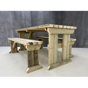 Yews Picnic Bench - Wooden Garden Table and Bench Set by Arbor Garden Solutions