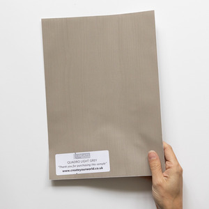 dc fix Quadro Light Grey Self Adhesive Vinyl Wrap for Kitchen Doors and Worktops - Light Grey / A4 by d-c-fix