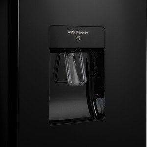 Willow 430L Total No Frost American Style Fridge Freezer - Black by Willow