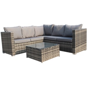 BIRCHTREE Rattan Furniture Set RFS08 - Grey by BIRCHTREE