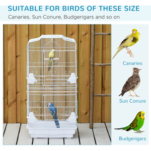 PawHut large Bird Cage With Stand - White by PawHut