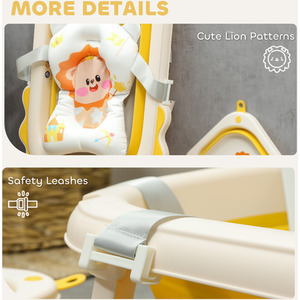AIYAPLAY Foldable Baby Bath Tub Set with Bath Cushion Wash Basin - Yellow by AIYAPLAY