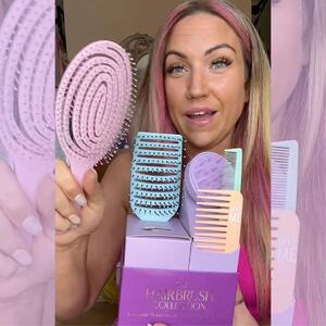 Argan Oil and Coconut Oil Bundle and Hairbrush Collection - Pink by Give Me Cosmetics