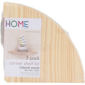 Pine Corner Shelf Units Set - Pine