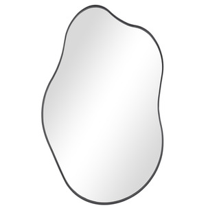 Cloud-Shaped Iron Frame Explosion-Proof Wall Mirror - Black by Livingandhome