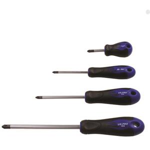 US PRO Tools 4 Piece Japanese Industry Standard Screwdriver Set JIS - Blue and Black by US PRO