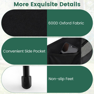 Outdoor Camping Chair - Black by Costway