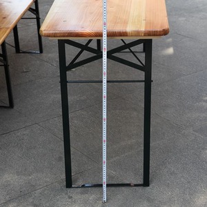 3 Piece Folding Beer Table Set - Natural by BIRCHTREE