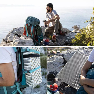 Foldable EVA Foam Camping Sleeping Mat - Silver
