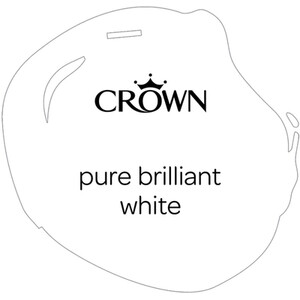 Crown Easyclean Mid Sheen Bathroom Paint - Pure Brilliant White / 1l by Crown Paints