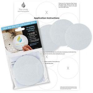 Non Slip Large Bath Stickers - Clear - Clear by Slips Away