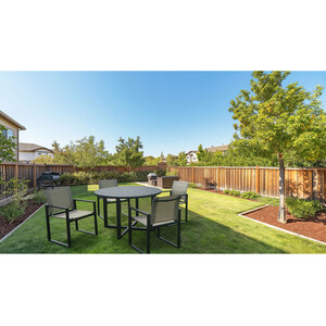 Bayview 4 Seater Dining Set - Black by Outdoor Essentials