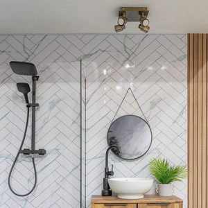 Benton 4 Way Square Plate Ceiling Spotlight Antique Brass - Gold by ValueLights