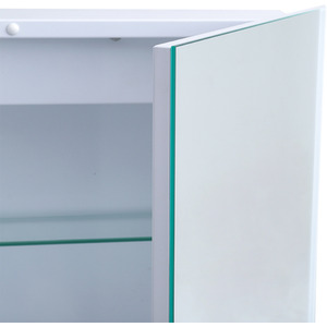 Bathroom Mirror Cabinet with Shaver Socket and Lights - Silvery White by Livingandhome