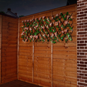 100 LED Solar Blossom Trellis - Pink by Gardenwize