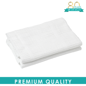 Soft Cotton Cellular Pram Blanket - White by Clair de Lune