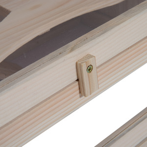 Wooden Small Animal Hutch - Natural by Pawhut